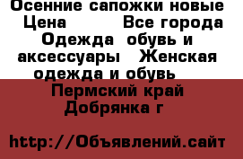 Осенние сапожки новые › Цена ­ 600 - Все города Одежда, обувь и аксессуары » Женская одежда и обувь   . Пермский край,Добрянка г.